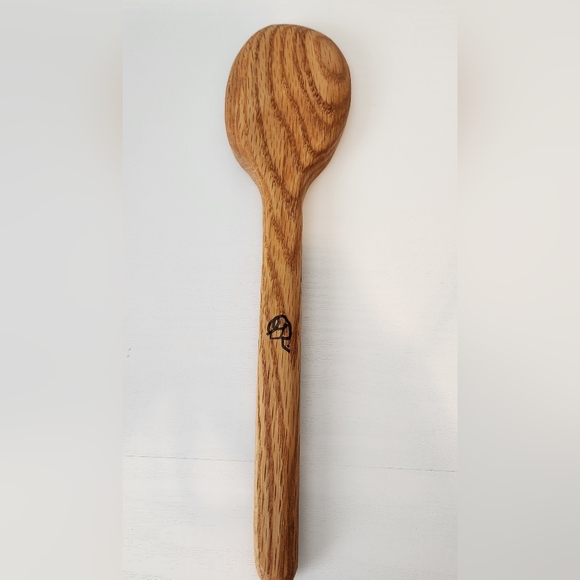 Handmade Gorgeous Oak Spoon 11" long - Picture 2 of 6